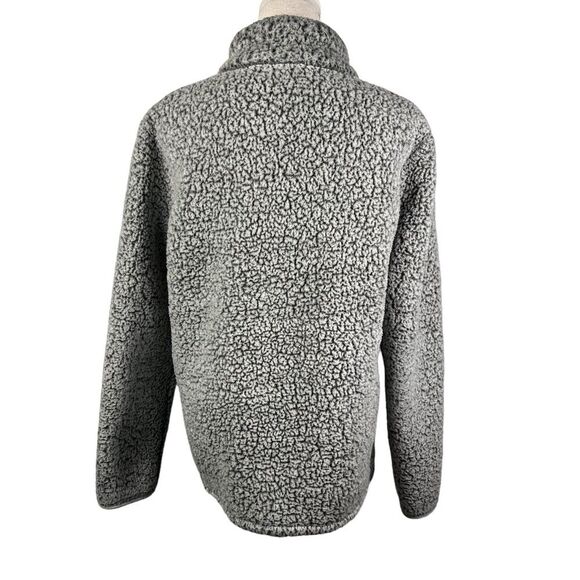 Southwest Turtle Fleece Quarter Zip Sweatshirt XL Gray Green Warm Cozy Pockets - Picture 2 of 6